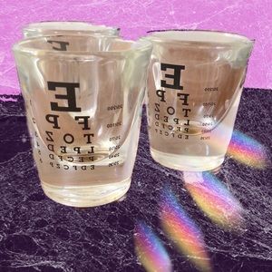 Eye Chart shot glasses